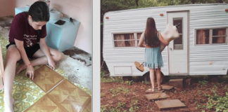 14-Year-Old Girl Spend 200$ To Buy An Old Caravan, But Wait Till You See What She Made Of It