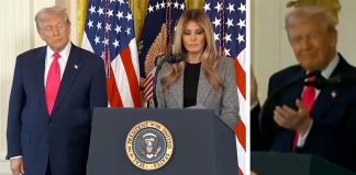 People losing it over Donald Trump’s reaction to Melania’s speech
