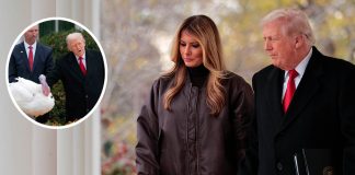 Donald Trump’s bizarre 7-word comment to Melania at turkey pardoning
