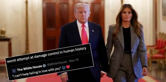 Social media erupts over detail in new Donald and Melania picture