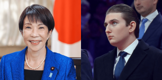 Japan’s First Female PM Can’t Stop Smiling as She Tells Trump “Your Son Looks Just Like You” About Barron