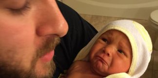 Dad posted a photo of his newborn daughter online and it saved her life