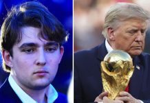 Barron Trump spotted at the FIFA World Cup Final
